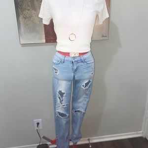 Light Wash Flying Monkey Holed Jeans